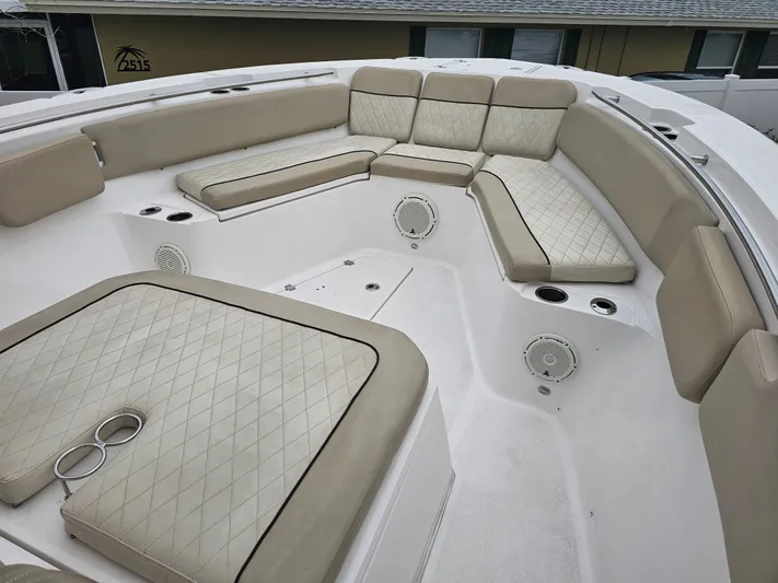  Yacht Photos Pics Interior view of a 2018 Sea Fox 328 Commander boat.