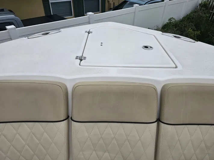  Yacht Photos Pics Bow deck of a 2018 Sea Fox 328 Commander boat.