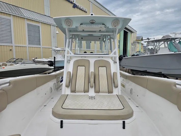  Yacht Photos Pics 2018 Sea Fox 328 Commander boat at marina.