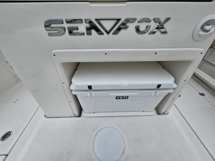  Yacht Photos Pics Sea Fox 328 Commander 2018 with Yeti cooler on board.
