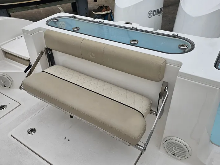  Yacht Photos Pics Bench seat on a 2018 Sea Fox 328 Commander boat.