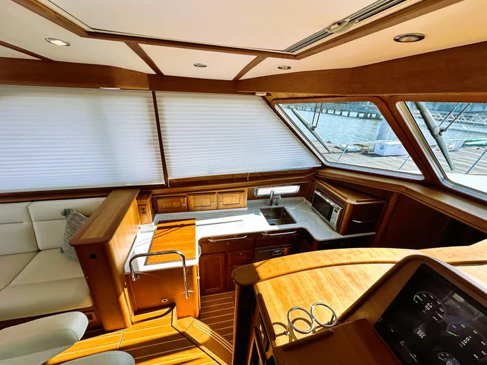 Vita Brevis Yacht Photos Pics Galley View from Helm Station