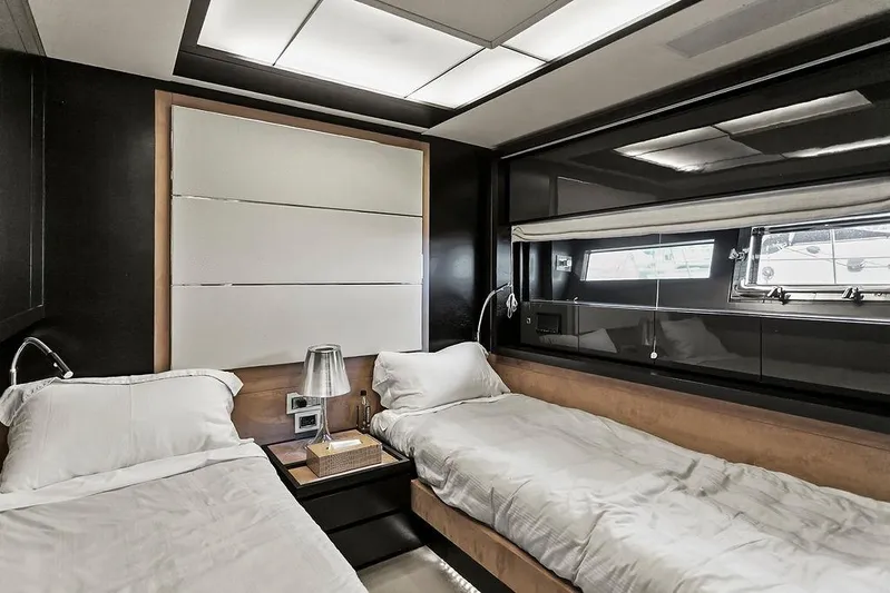 Argonaut Yacht Photos Pics Luxurious twin cabin interior on a 2011 Baia yacht model xxx.