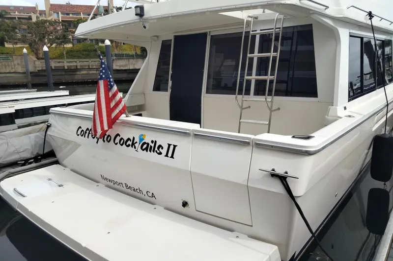 Coffey To Cocktails II Yacht Photos Pics 1998 Bayliner 4788 Pilot House Motoryacht docked in Newport Beach, CA.
