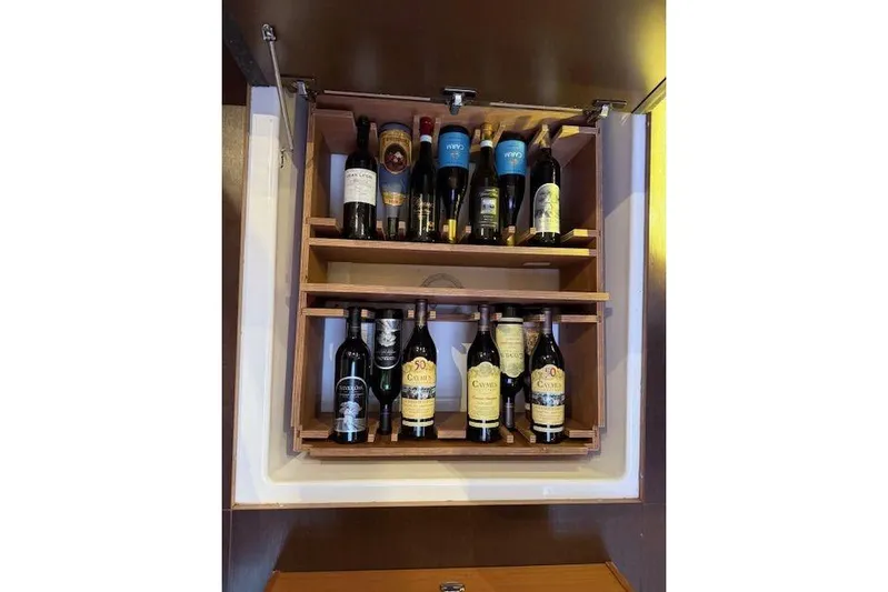 Yacht Photos Pics Wine cabinet on 2019 Dufour Grand Large 412 Grand Prix yacht.