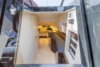 Interior of 2021 Seanfinity T4 yacht, featuring modern design and control panels.
