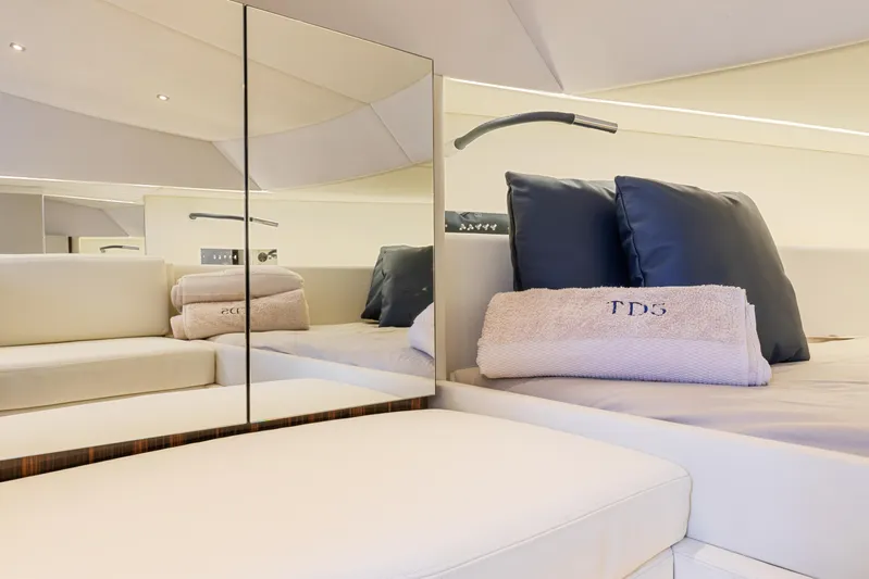  Yacht Photos Pics Luxurious interior of 2021 Seanfinity T4 yacht with plush seating and elegant decor.