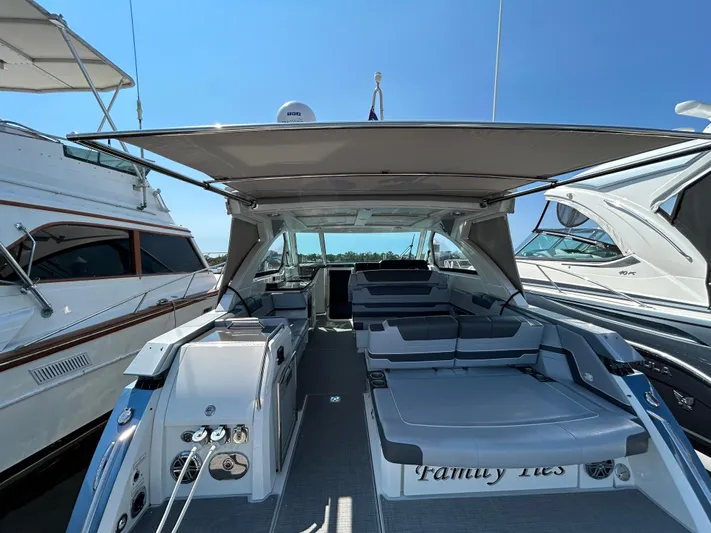  Yacht Photos Pics 2020 Formula 380 Super Sport Crossover yacht with spacious deck and seating area.