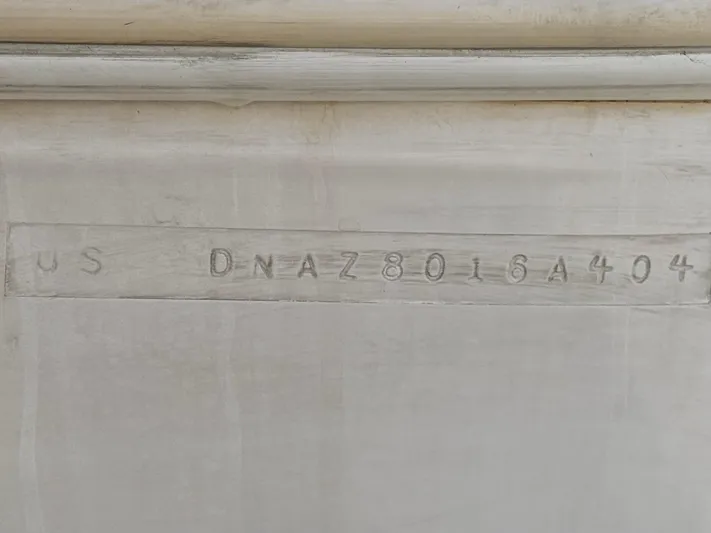  Yacht Photos Pics Hull identification number on a 2004 Donzi 38 ZX boat.