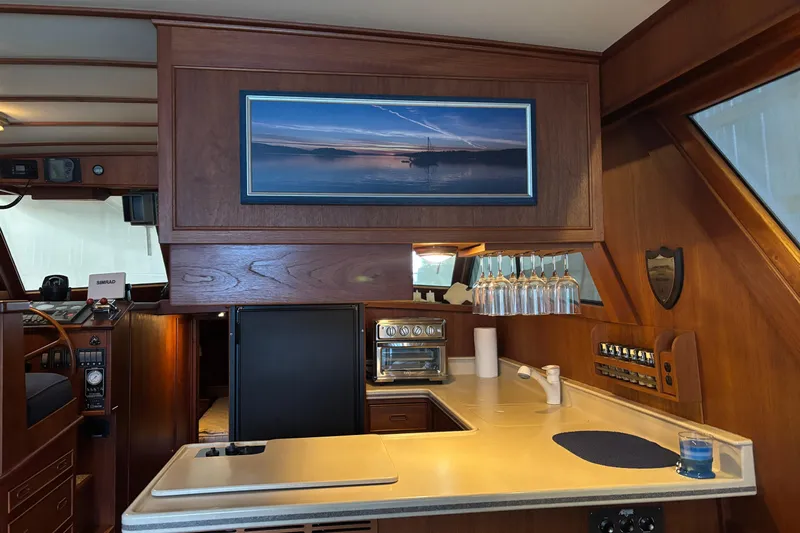 Encore II Yacht Photos Pics Corain countertops in galley