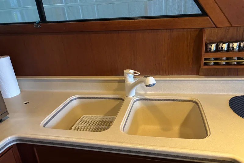 Encore II Yacht Photos Pics Double, integrated Corian sink