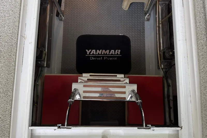 Encore II Yacht Photos Pics Entrance to engine room with SS steps