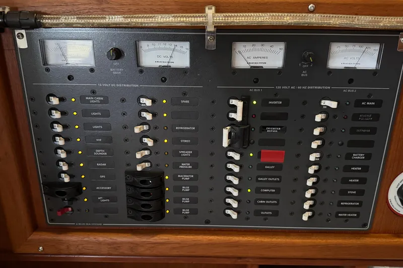 Encore II Yacht Photos Pics A/C & DC breaker distribution panel