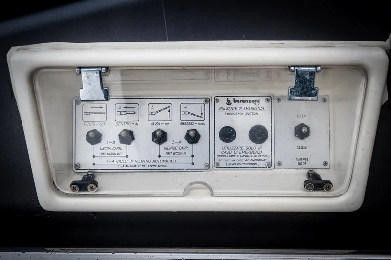  Yacht Photos Pics Control panel of a 1998 Sunseeker Predator 63 yacht.