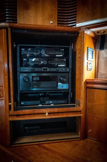  Yacht Photos Pics Entertainment system on a 1998 Sunseeker Predator 63 yacht.