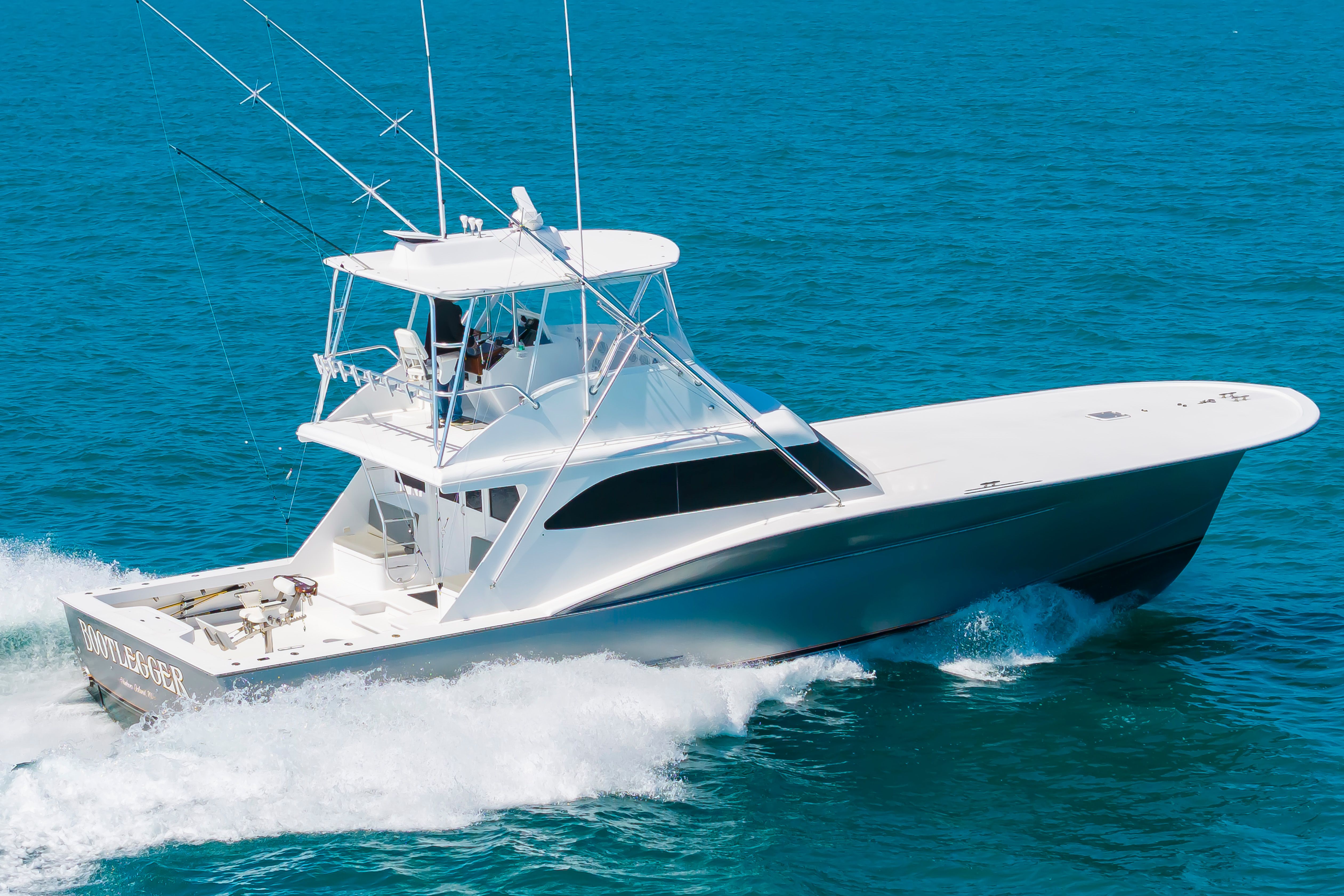Custom Carolina Terry Guthrie Sportfish 2000 cruising on the ocean.