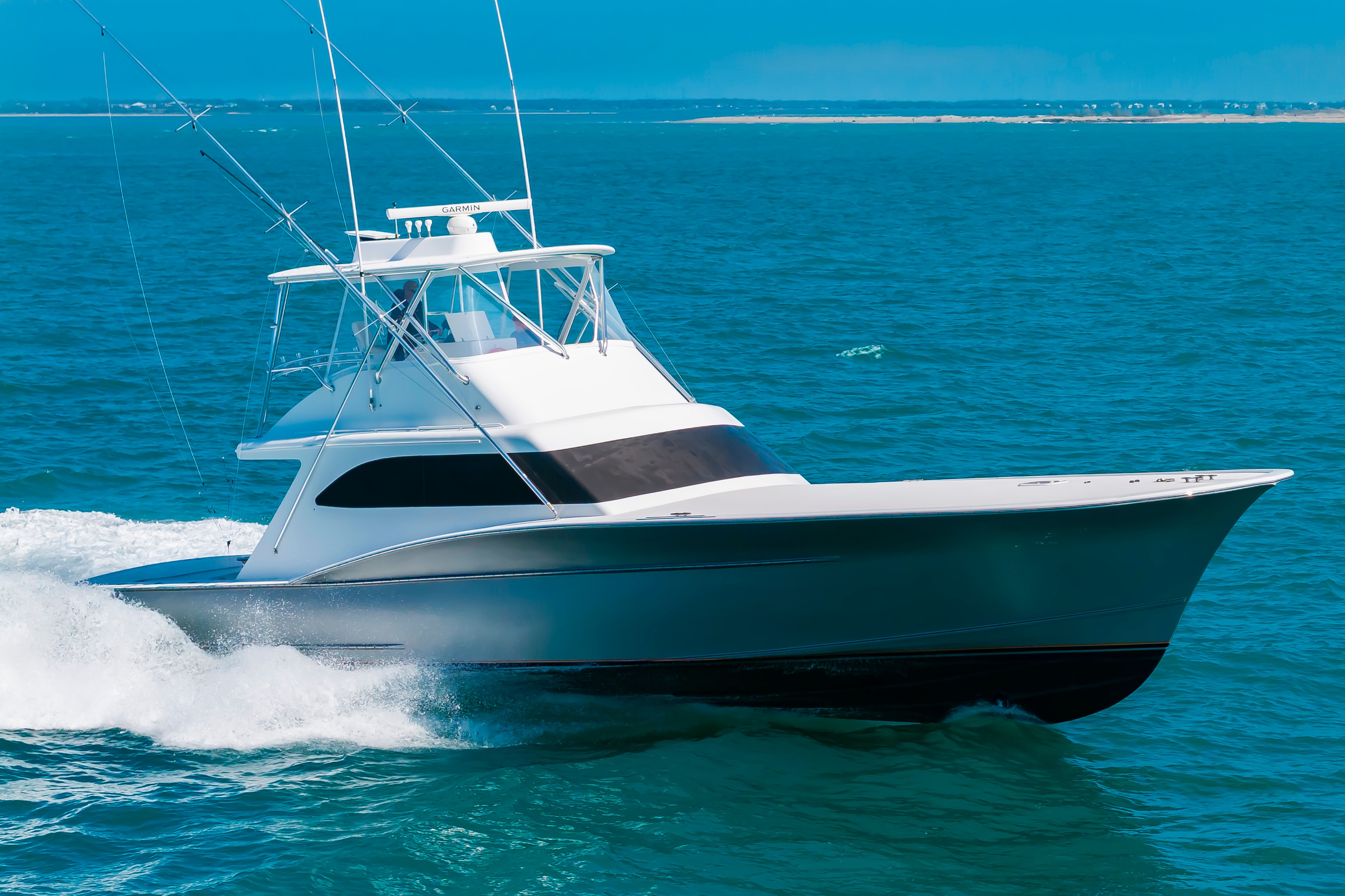 Custom Carolina Terry Guthrie Sportfish 2000 cruising on open sea.