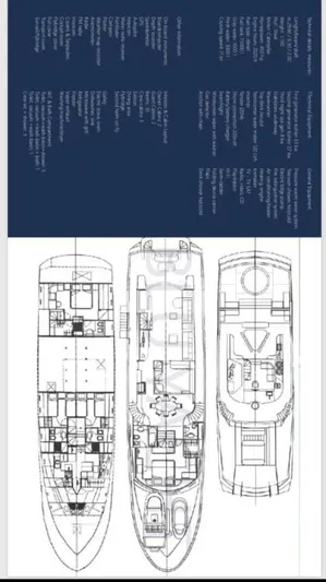  Yacht Photos Pics Blueprints of 1999 Alalunga Navetta 30 yacht, showcasing detailed deck layouts and specifications.