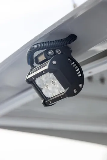  Yacht Photos Pics Solara S-310 CW 2025 LED light fixture mounted on a metal surface.