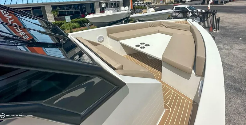 Yacht Photos Pics 2022 De Antonio Yachts D34 Xplorer with spacious deck seating and modern design.