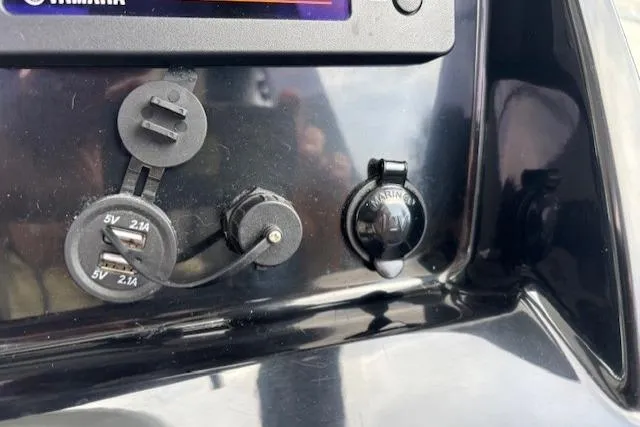  Yacht Photos Pics Dashboard of 2021 Jeanneau NC Sport 895 with USB and charging ports.