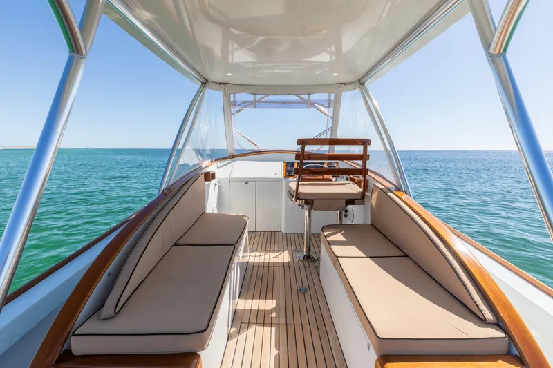 Wood Yacht Photos Pics 2014 Release 34 Walkaround- Helm Seating 3