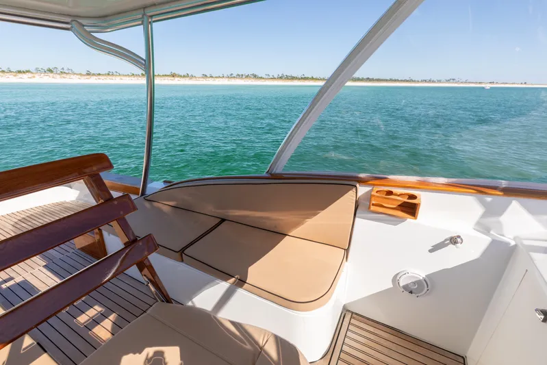 Wood Yacht Photos Pics 2014 Release 34 Walkaround- Helm Seating 2