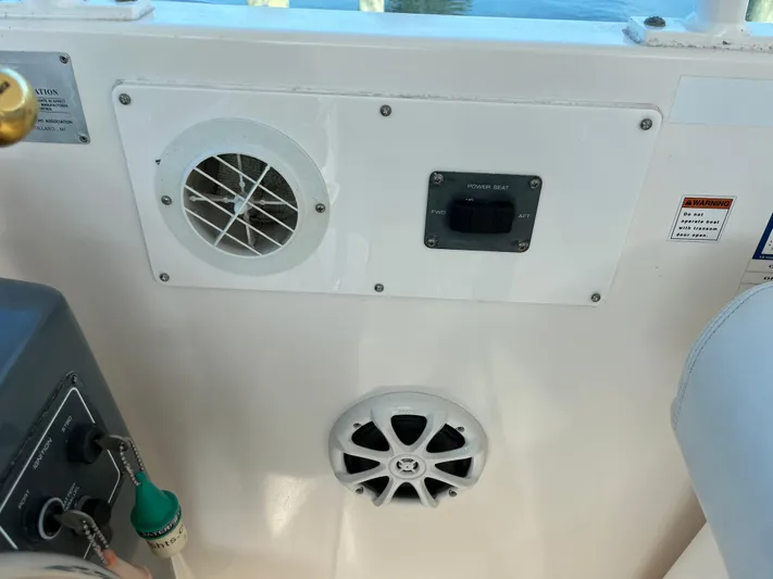  Yacht Photos Pics Control panel and speaker on a 2001 Tiara Yachts 4100 Open boat.