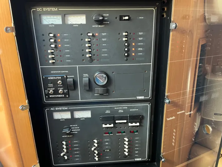  Yacht Photos Pics Electrical control panel on a 2001 Tiara Yachts 4100 Open boat.