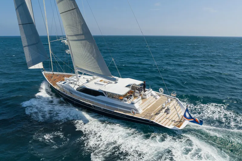 Seaquell Yacht Photos Pics 1992 Alloy Yachts sailboat cruising on open sea.