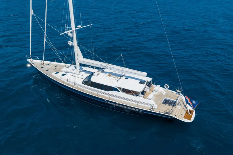 Seaquell Yacht Photos Pics 1992 Alloy Yachts sailboat cruising on open blue sea.