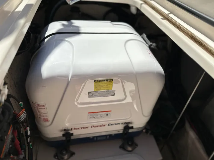 Katy Lady Yacht Photos Pics Fischer Panda generator in a 2017 Grady-White Canyon 376 boat.