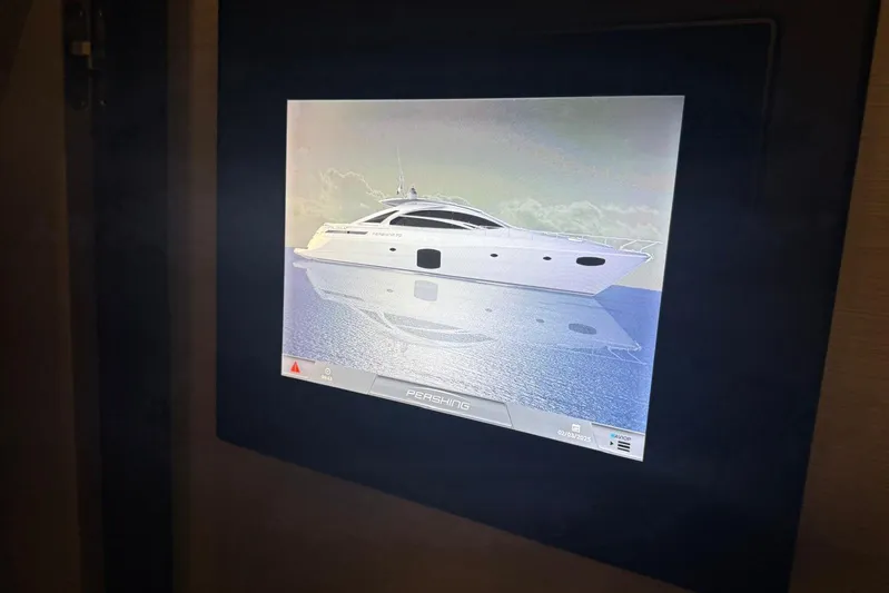  Yacht Photos Pics Display screen showing a 2015 Pershing 70 yacht image.