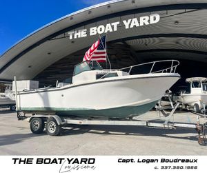 1984 Dusky 233 boat on trailer at The Boat Yard, Louisiana.