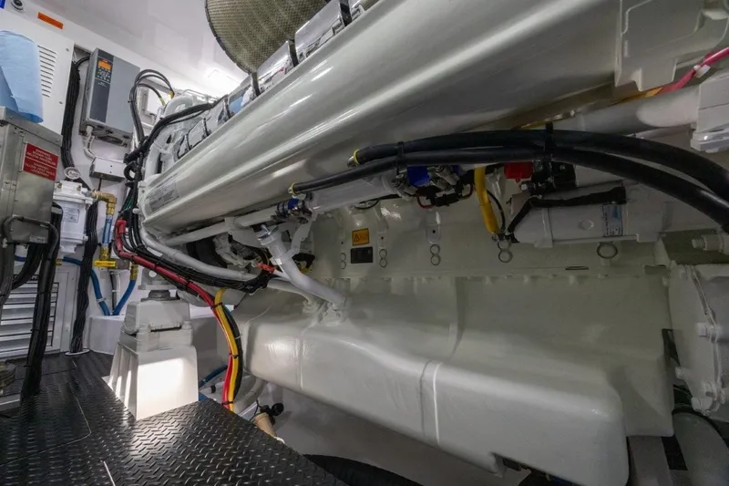 Boujie Yacht Photos Pics 2025 82 Viking Convertible Boujie Engine Room