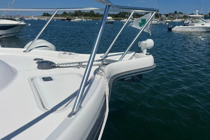  Yacht Photos Pics 2008 Tiara Yachts 3200 Open on water, featuring bow and anchor chain.