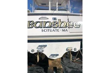  Yacht Photos Pics 2008 Tiara Yachts 3200 Open, named "Banshee," docked in Scituate, MA.