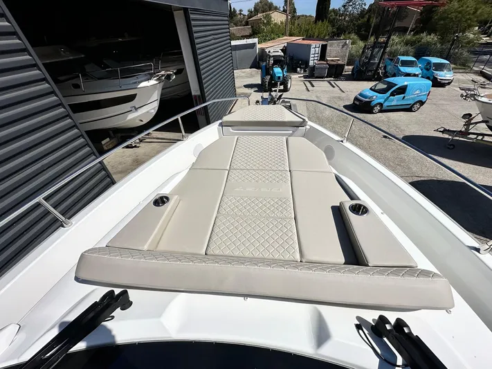  Yacht Photos Pics 2025 Jeanneau DB/37 OB boat with spacious sunbathing area and sleek design.