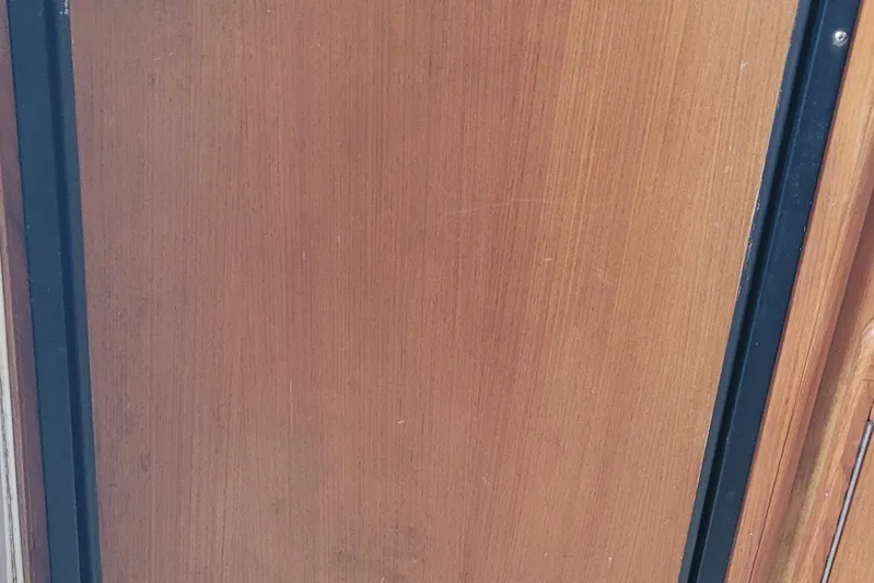 Wave Dancer Yacht Photos Pics Wooden panel detail from a 2002 SeaTek 36 Express boat interior.