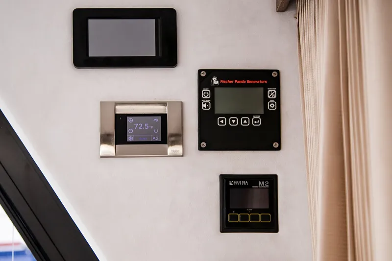  Yacht Photos Pics Control panels inside the 2024 Galeon 470 Sky yacht.