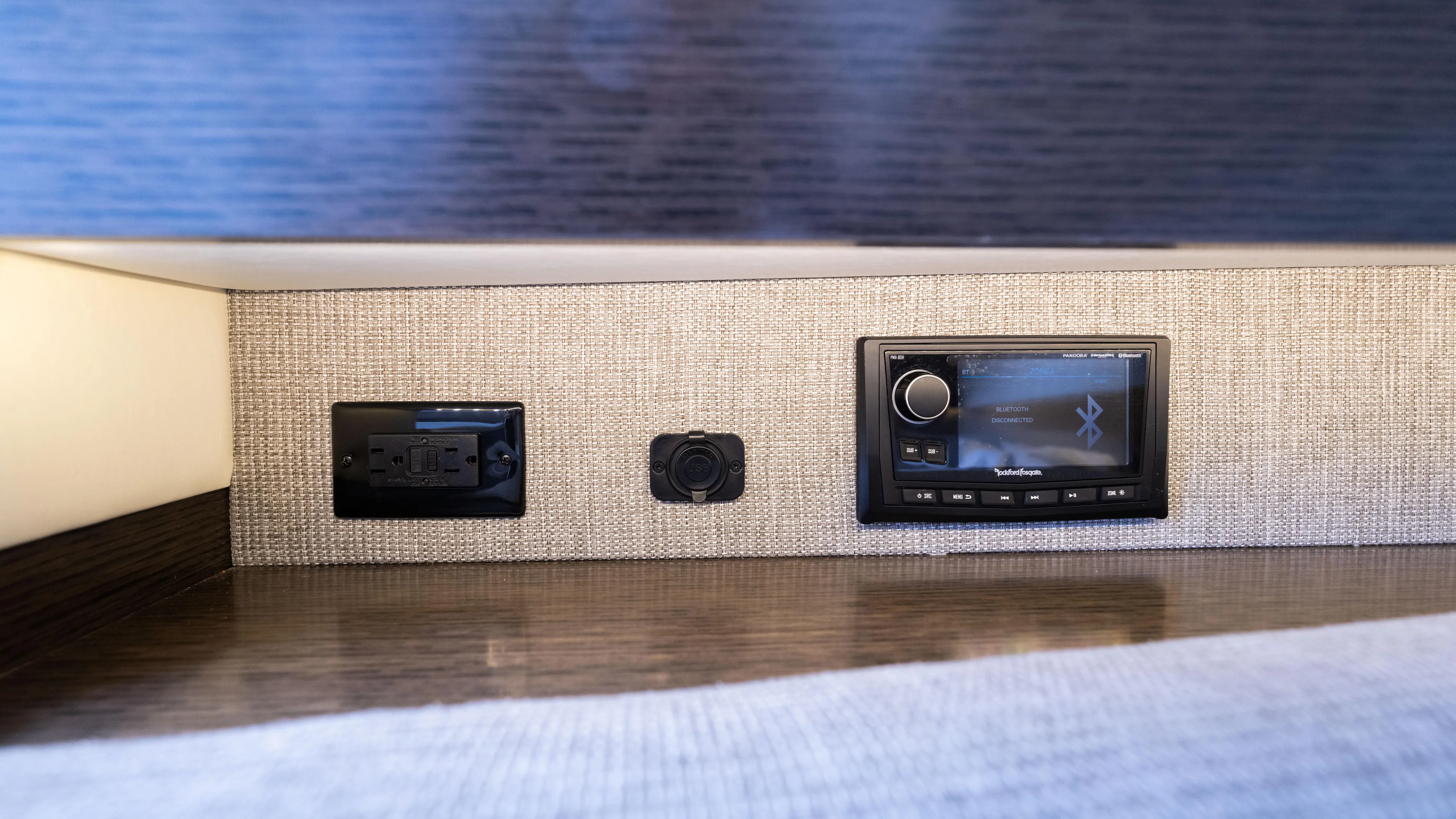  Yacht Photos Pics Control panel and audio system in 2020 Cruisers Yachts 38 GLS OB interior.