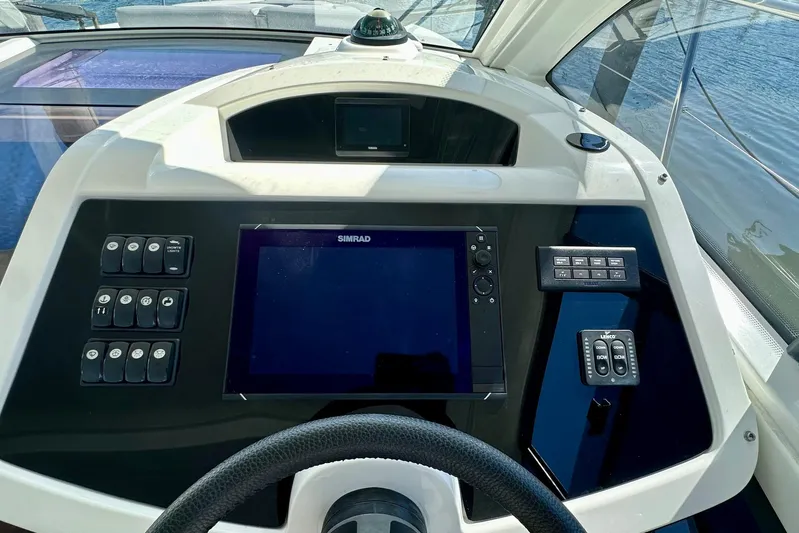  Yacht Photos Pics Control panel of 2012 Beneteau Gran Turismo 34 yacht with navigation system.