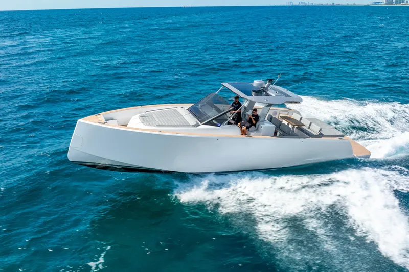  Yacht Photos Pics 2021 Pardo Yachts 43 cruising on open blue sea.