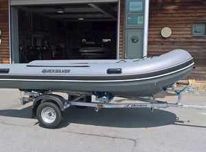 2021 Quicksilver 380 rib with alloy hull, light, strong and safe