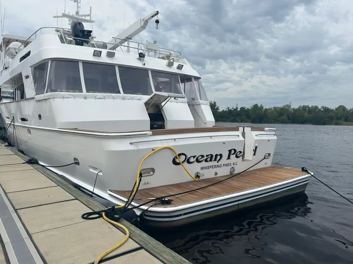 Ocean Pearl Yacht Photos Pics Swim platform