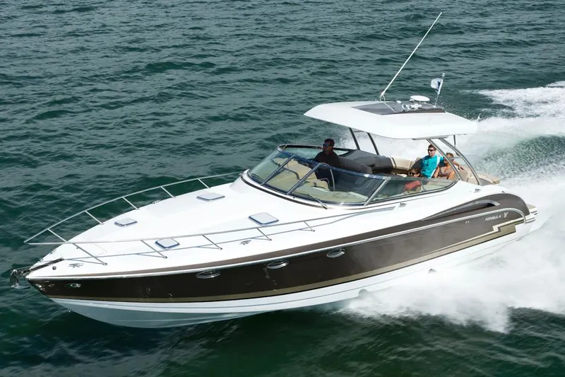 Wet Benefits Yacht Photos Pics Manufacturer Provided Image: 2015 Formula 370 Super Sport cruising on open water.