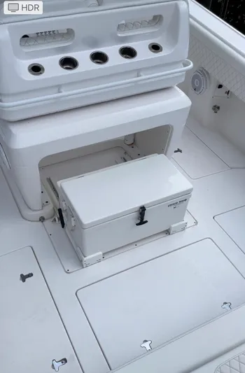 Towa VII Yacht Photos Pics 2016 Intrepid 375 Center Console boat deck with storage compartments.