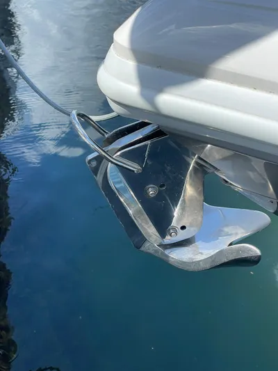 Towa VII Yacht Photos Pics 2016 Intrepid 375 Center Console boat anchor detail.