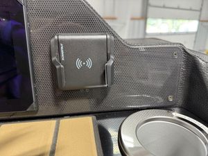 Dashboard of 2025 Premier 230 Solaris RL with wireless charging dock.