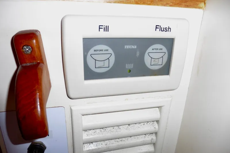 Kokomo Yacht Photos Pics Control panel for Tecma toilet on 2000 Ocean Alexander 423 Classico yacht.